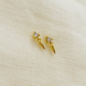 Tiny spike earrings
