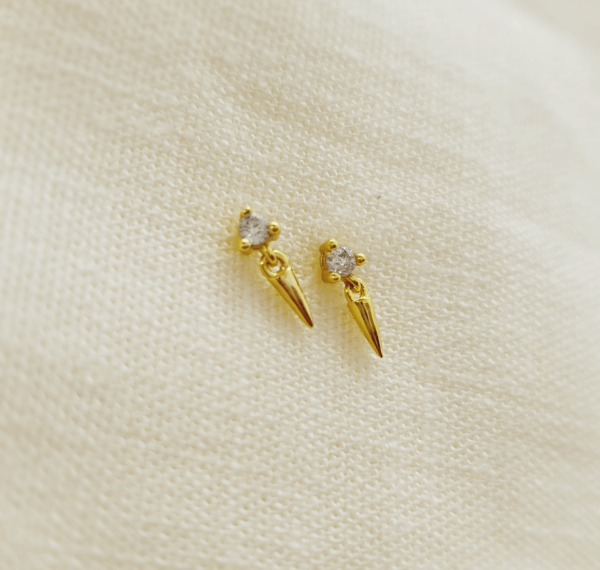 Tiny spike earrings