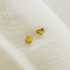 Tiny gold heart earrings