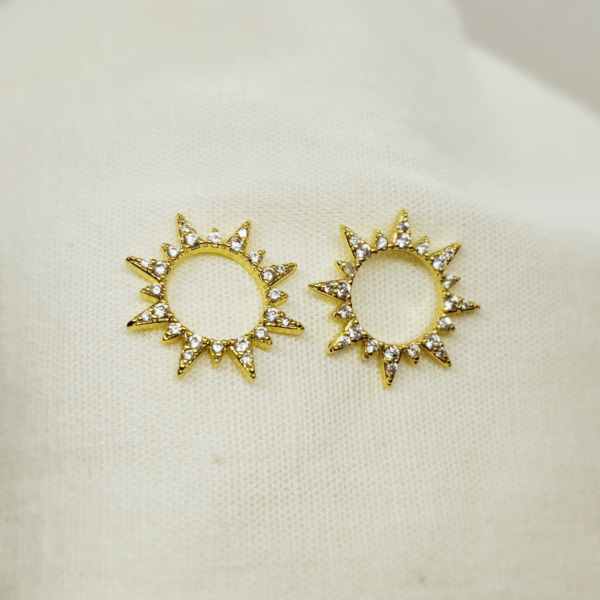 Gold plated Estevan sun earrings
